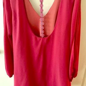 open sleeve mini dress